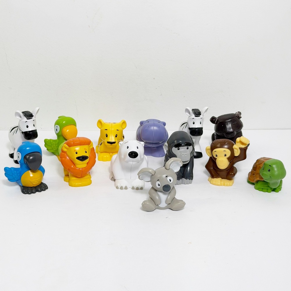 Fisher Price Little People Figures Go Wild Zoo Animal Lot of 13